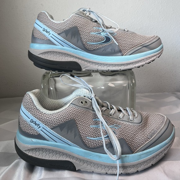 GDEFY Gravity Defyer Mighty Womens Size 9.5 -  Gray Blue Walking Comfort Shoes - Picture 1 of 8